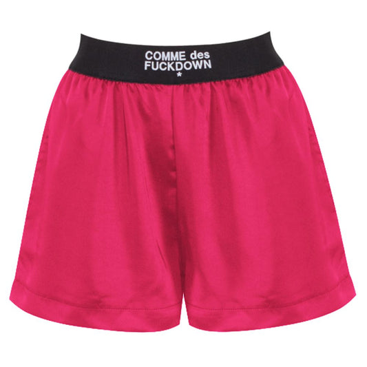 Short en polyester fuchsia Comme des Garçons Fuckdown