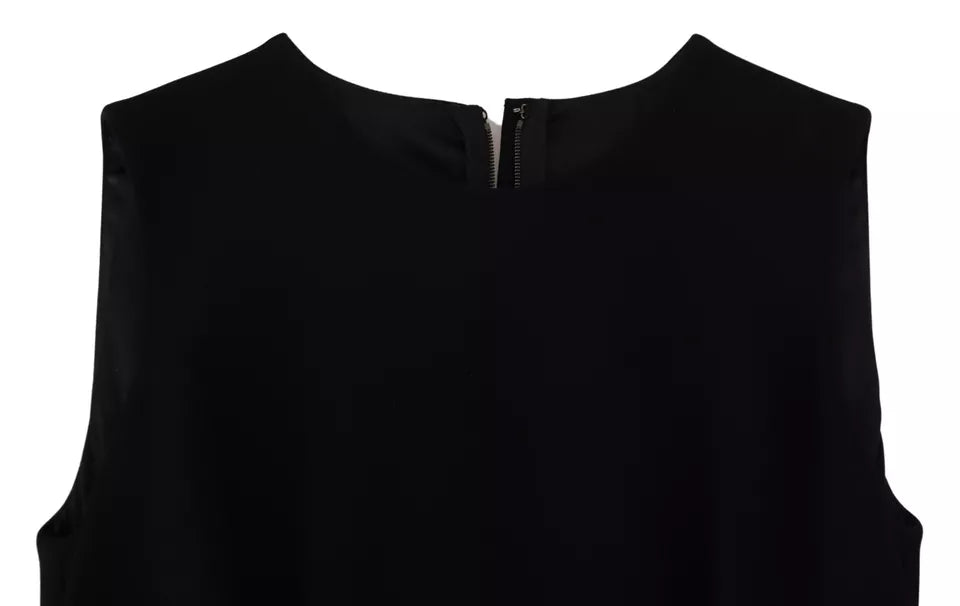 Dolce & Gabbana Black Dress Sheath Flare Viscose Dress by Dolce & Gabbana