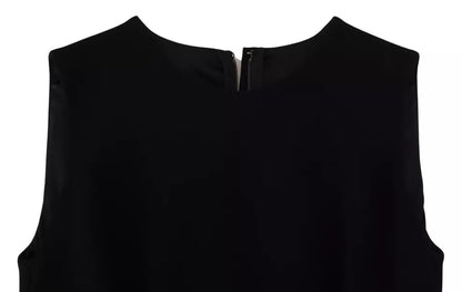 Dolce & Gabbana Black Dress Sheath Flare Viscose Dress by Dolce & Gabbana