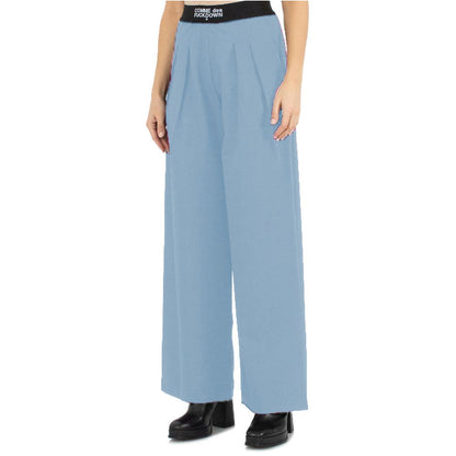 Comme Des Fuckdown Light Blue Polyester Women Palazzo Pants by Comme Des Fuckdown