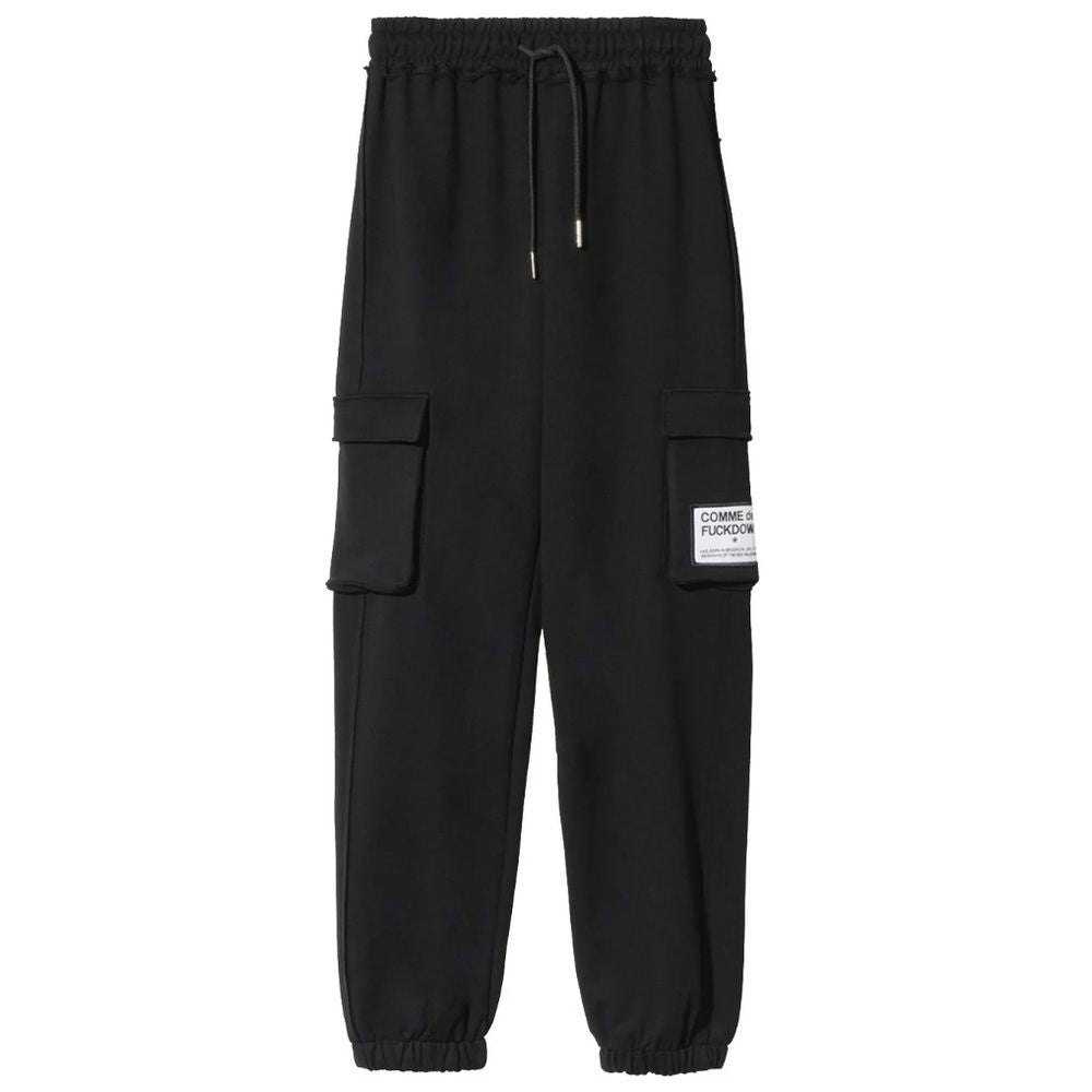 Comme Des Fuckdown Black Cotton Jeans & Pant by Comme Des Fuckdown