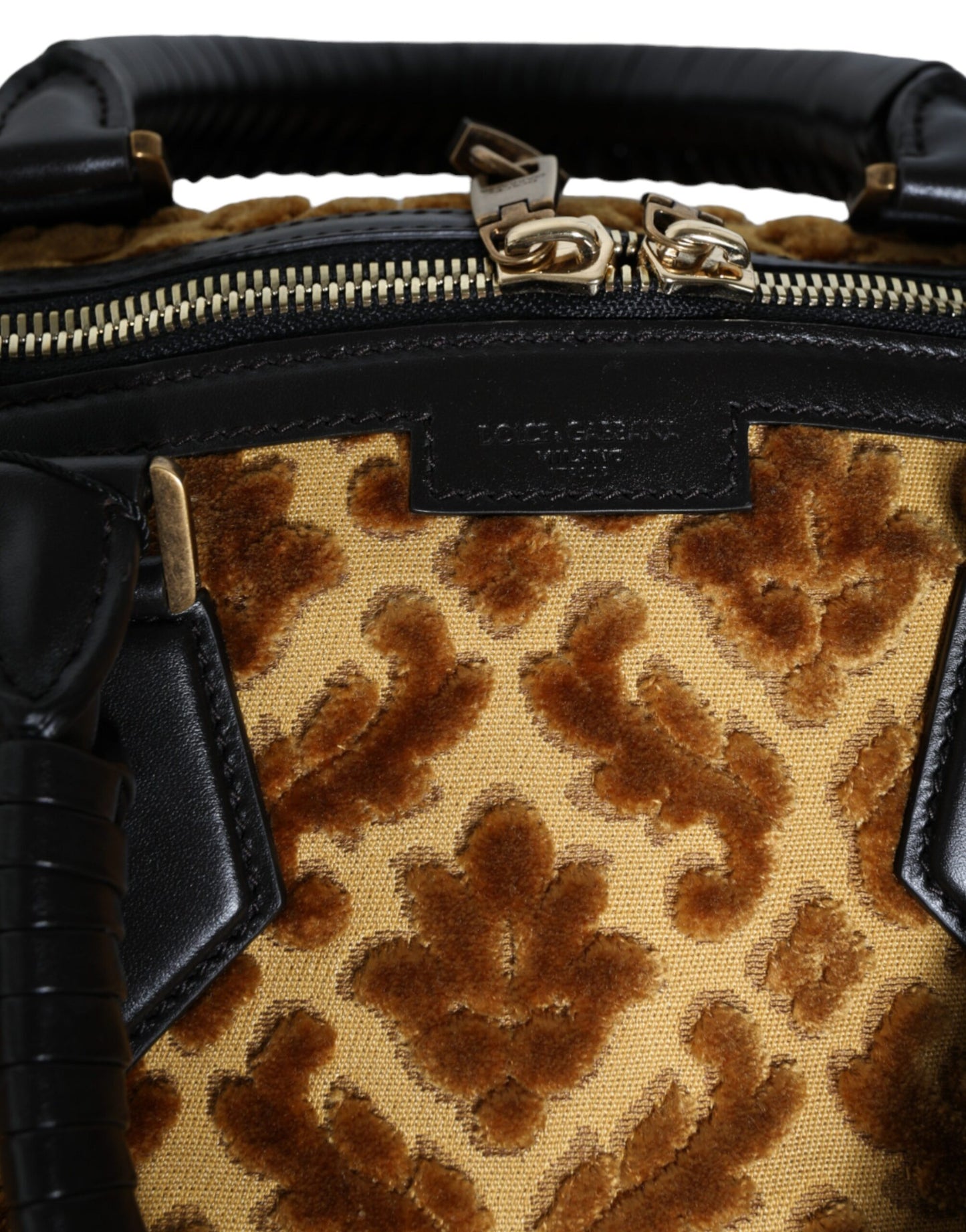 Sac à bandoulière Dolce &amp; Gabbana en velours beige pour femme