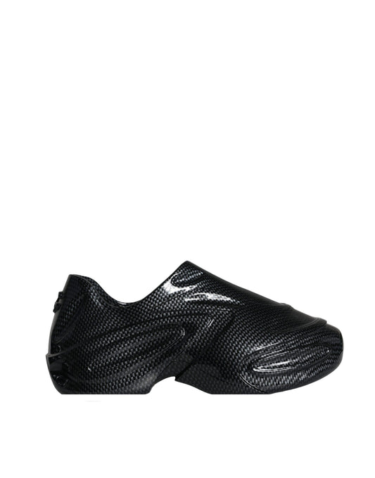 Baskets basses Dolce &amp; Gabbana en caoutchouc noir métallisé pour homme