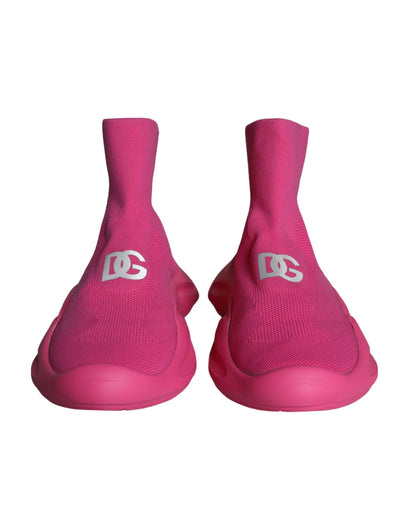 Baskets chaussettes à enfiler Dolce &amp; Gabbana à imprimé logo rose