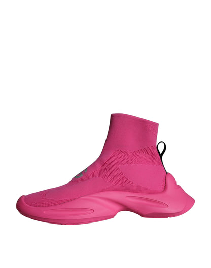 Baskets chaussettes à enfiler Dolce &amp; Gabbana à imprimé logo rose
