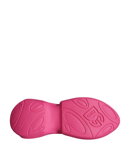 Baskets chaussettes à enfiler Dolce &amp; Gabbana à imprimé logo rose