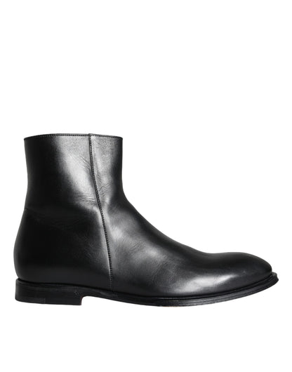 Bottines Dolce &amp; Gabbana en cuir de veau noir pour homme