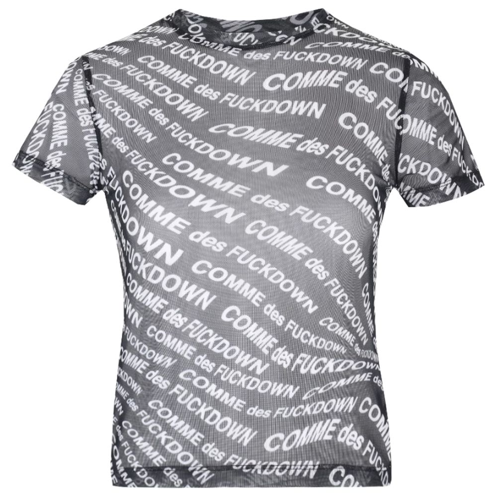 Comme Des Fuckdown Black Polyester Tops & T-Shirt by Comme Des Fuckdown