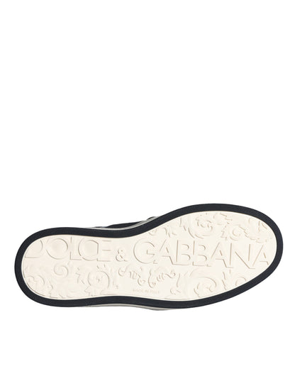 Mocassins en cuir noir Dolce &amp; Gabbana, chaussures décontractées