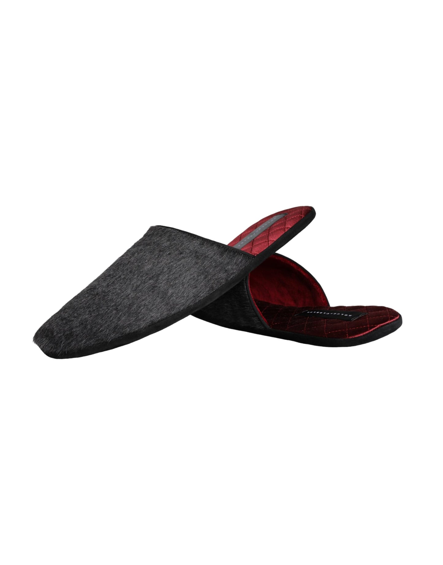Dolce &amp; Gabbana - Claquettes en fausse fourrure noire - Chaussures à enfiler