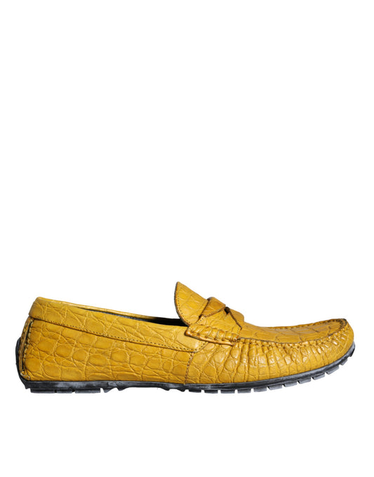 Mocassins en cuir jaune Dolce &amp; Gabbana