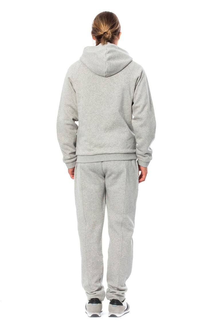 Sweat-shirt à capuche en coton gris élégant de la couture italienne milliardaire