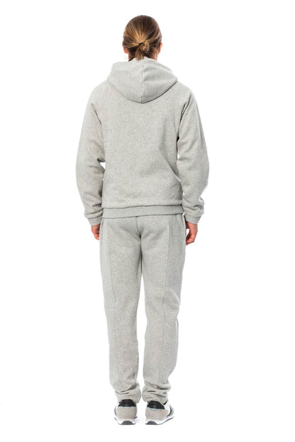 Sweat-shirt à capuche en coton gris élégant de la couture italienne milliardaire