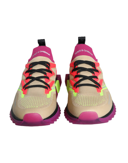 Dolce & Gabbana Multicolor Super King Low Top Sneakers Shoes by Dolce & Gabbana