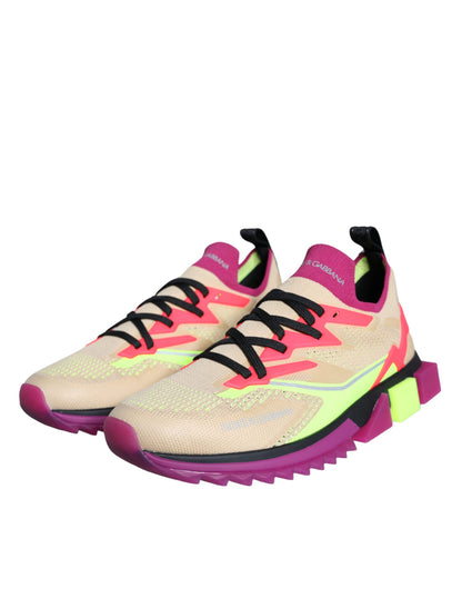 Dolce & Gabbana Multicolor Super King Low Top Sneakers Shoes by Dolce & Gabbana