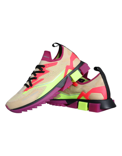 Dolce & Gabbana Multicolor Super King Low Top Sneakers Shoes by Dolce & Gabbana