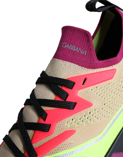 Dolce & Gabbana Multicolor Super King Low Top Sneakers Shoes by Dolce & Gabbana