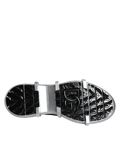 Dolce & Gabbana Black Nylon Galileo High Top Sneakers Shoes by Dolce & Gabbana