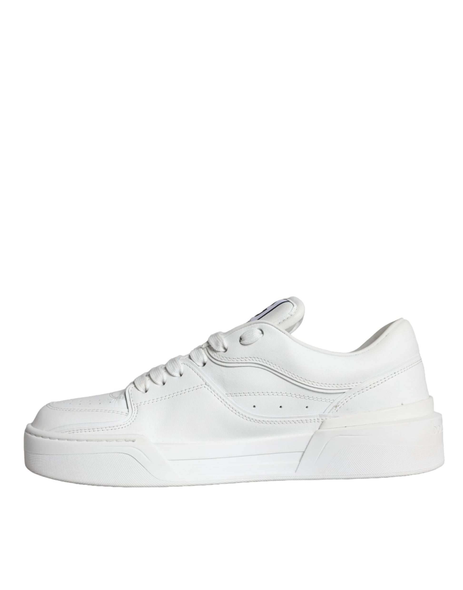 Dolce & Gabbana White Miami Leather Low Top Sneakers Shoes by Dolce & Gabbana
