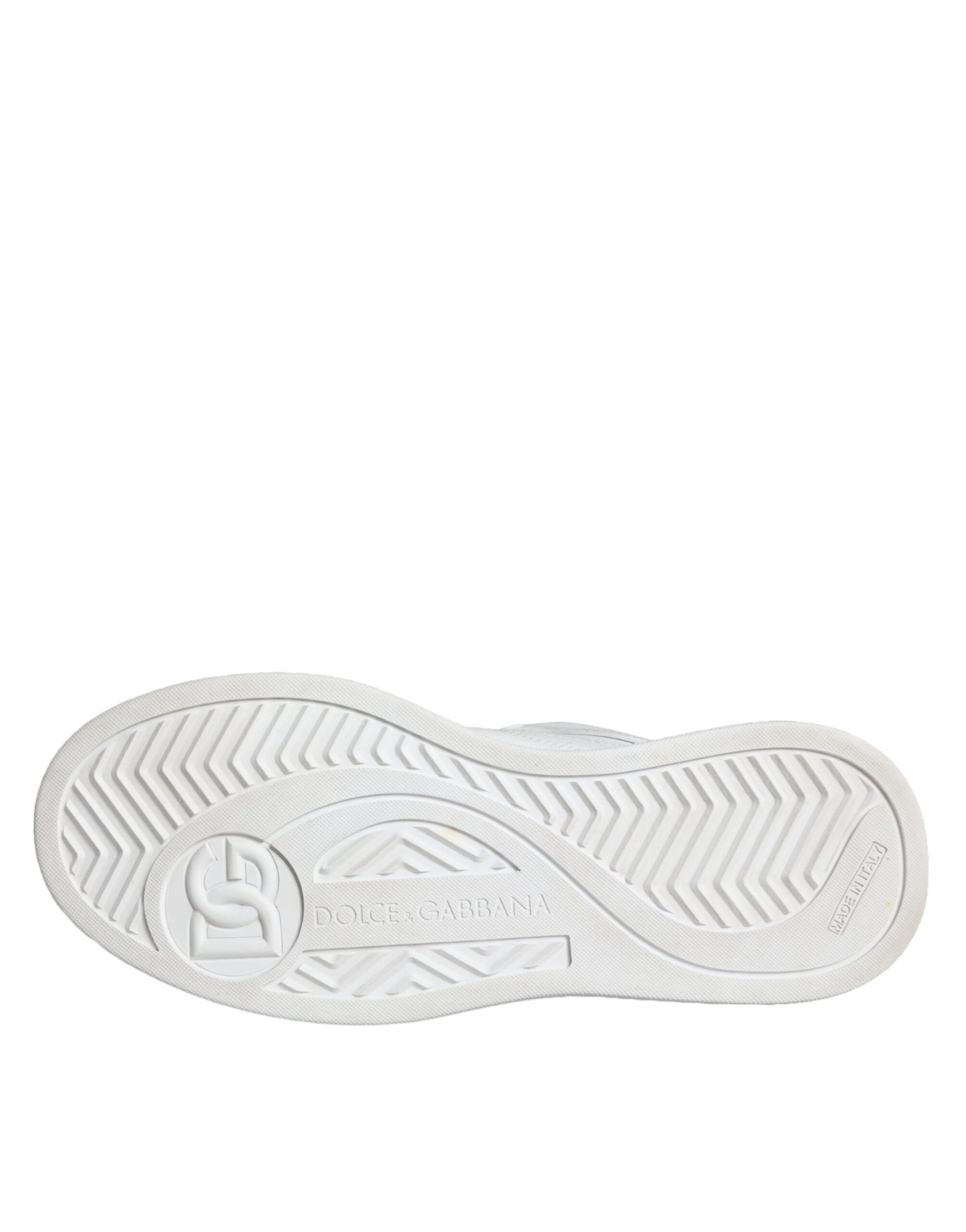Dolce & Gabbana White Miami Leather Low Top Sneakers Shoes by Dolce & Gabbana