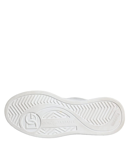Dolce & Gabbana White Miami Leather Low Top Sneakers Shoes by Dolce & Gabbana