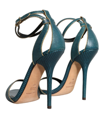 Sandales à talons Dolce &amp; Gabbana en cuir de veau vert foncé