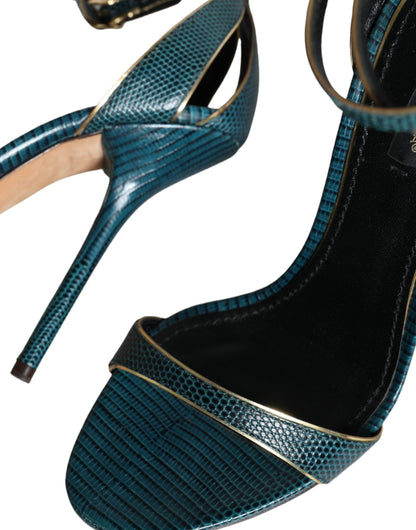 Sandales à talons Dolce &amp; Gabbana en cuir de veau vert foncé