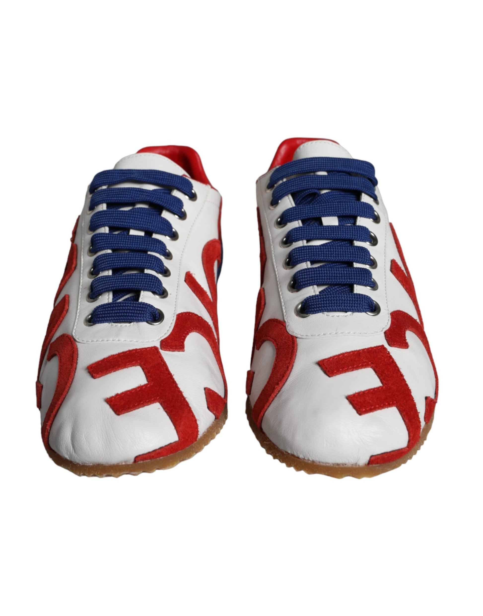 Dolce & Gabbana Multicolor Leather Logo Casual Sneakers Shoes by Dolce & Gabbana