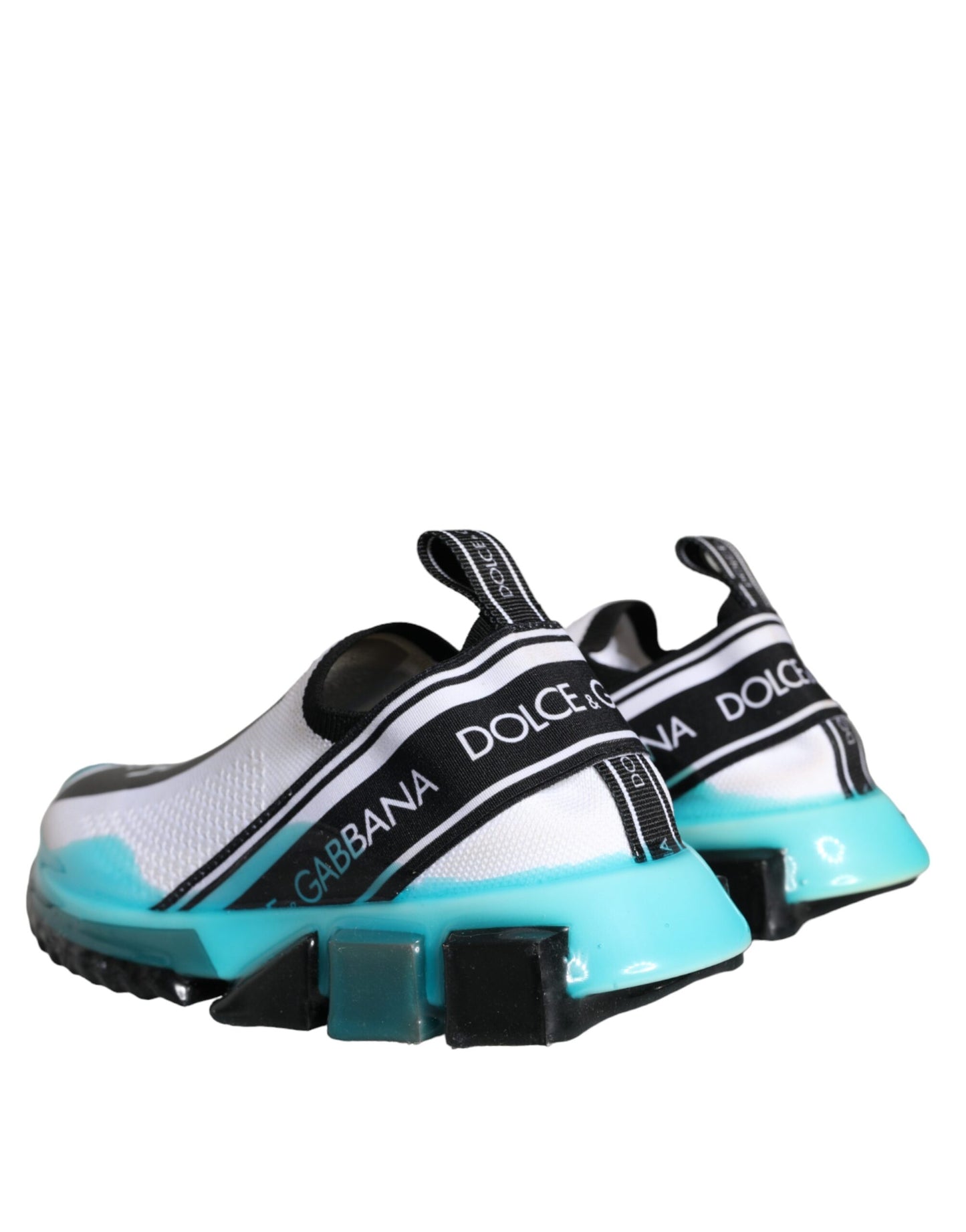 Dolce & Gabbana White Blue Slip On Sorrento Sneakers Shoes by Dolce & Gabbana