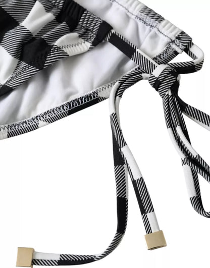 Maillot de bain Dolce &amp; Gabbana à carreaux noirs et blancs