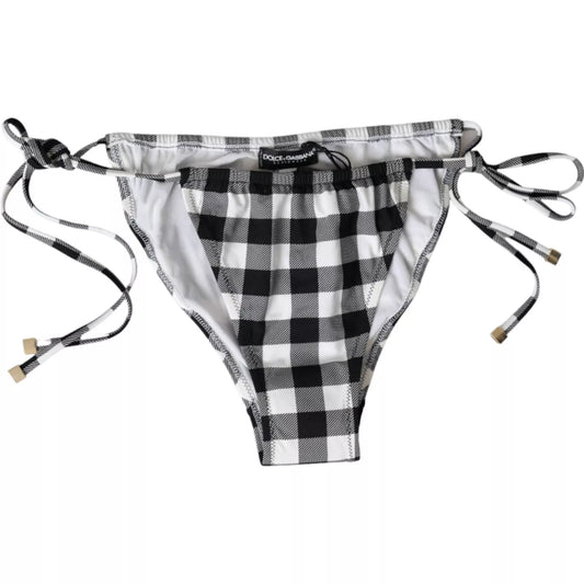 Maillot de bain Dolce &amp; Gabbana à carreaux noirs et blancs