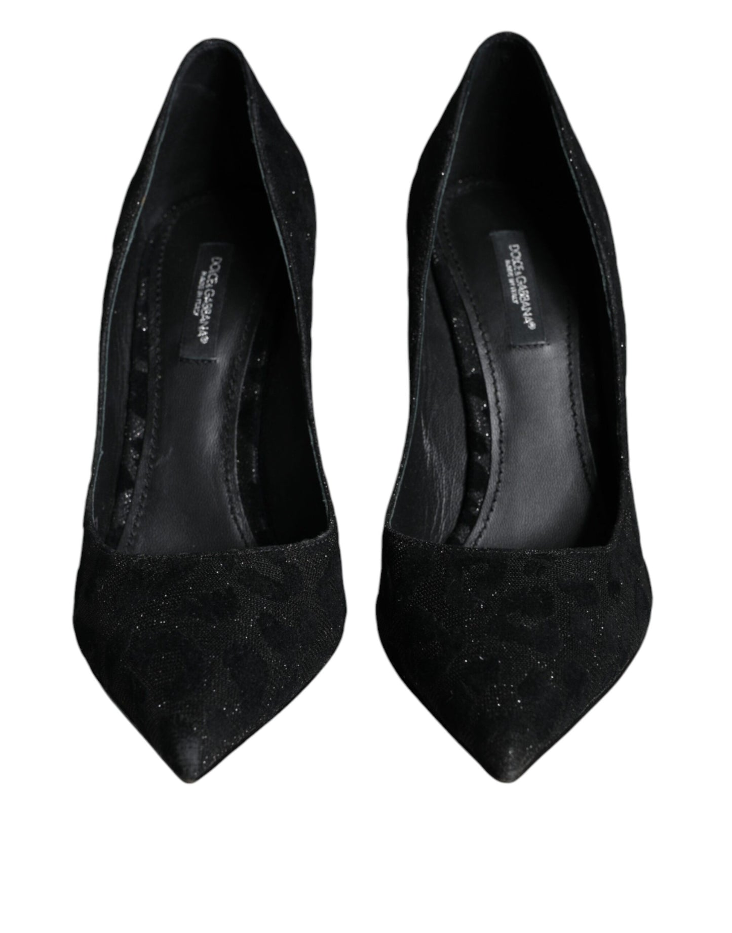 Escarpins à talons hauts Dolce &amp; Gabbana en lurex léopard noir