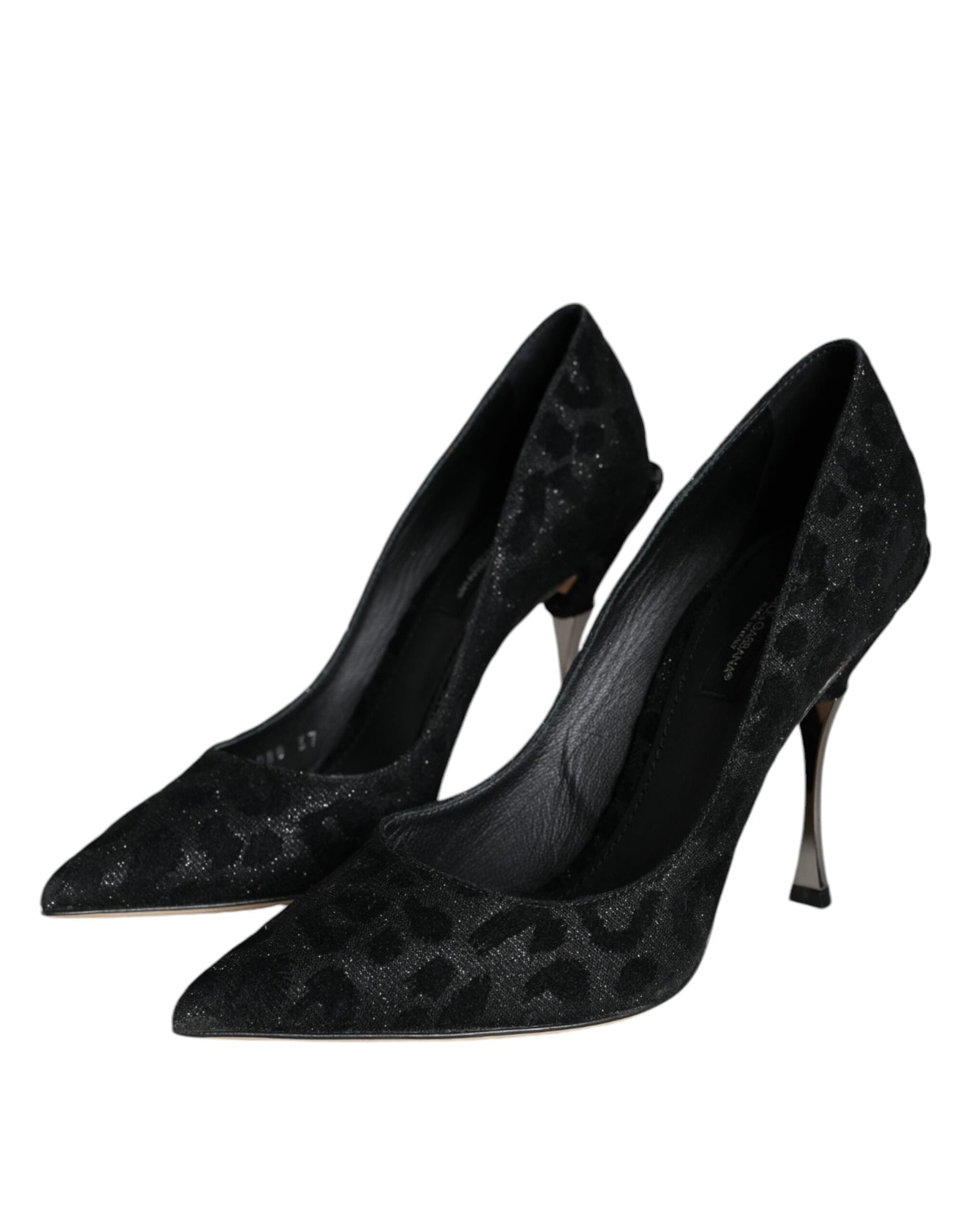 Escarpins à talons hauts Dolce &amp; Gabbana en lurex léopard noir