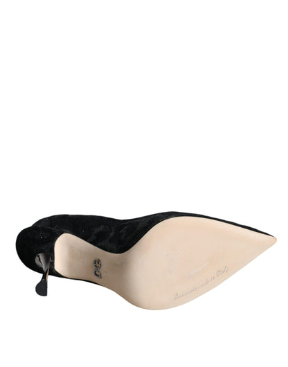 Escarpins à talons hauts Dolce &amp; Gabbana en lurex léopard noir