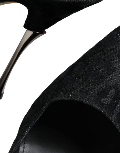 Escarpins à talons hauts Dolce &amp; Gabbana en lurex léopard noir