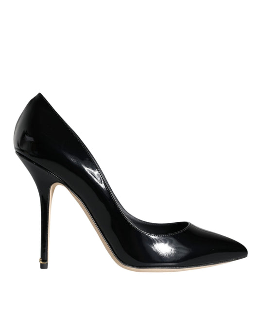 Escarpins Bellucci en cuir verni noir Dolce &amp; Gabbana