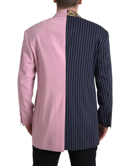 Blazer simple boutonnage patchwork multicolore Dolce &amp; Gabbana