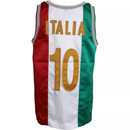 Dolce & Gabbana White Green Sleeveless Top Italian Flag Basket T-shirt by Dolce & Gabbana