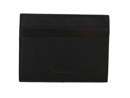 Portefeuille homme en cuir noir de la collection Billionaire Italian Couture