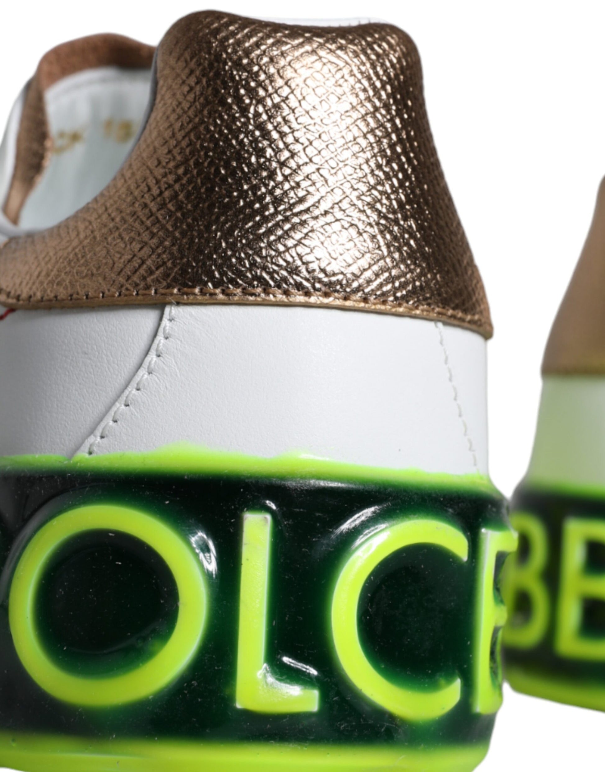 Dolce & Gabbana White Leather Portofino Low Top Sneakers Shoes by Dolce & Gabbana