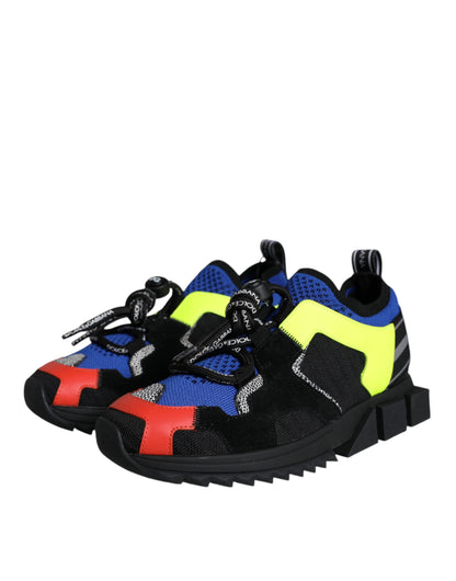 Dolce & Gabbana Multicolor Mesh Sorrento Trekking Sneakers Shoes by Dolce & Gabbana