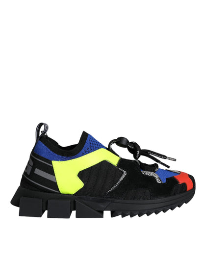 Dolce & Gabbana Multicolor Mesh Sorrento Trekking Sneakers Shoes by Dolce & Gabbana