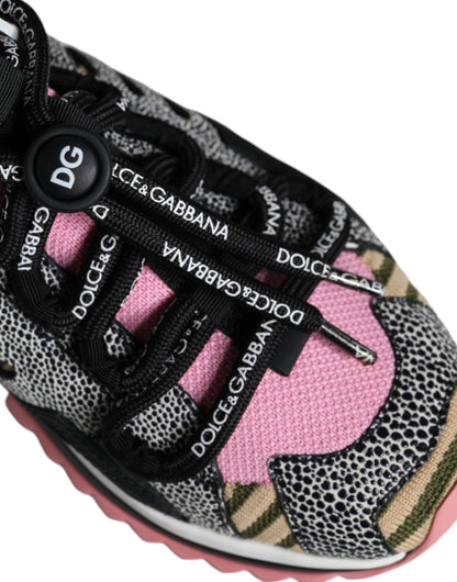 Dolce & Gabbana Multicolor Sorrento Socks Logo Sneakers Shoes by Dolce & Gabbana