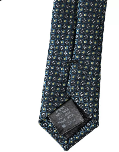 Cravate ajustable pour homme Dolce &amp; Gabbana en 100 % soie à motifs verts