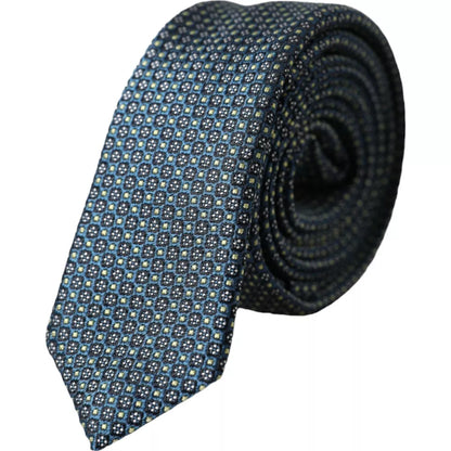 Cravate ajustable pour homme Dolce &amp; Gabbana en 100 % soie à motifs verts
