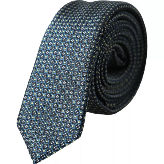 Cravate ajustable pour homme Dolce &amp; Gabbana en 100 % soie à motifs verts