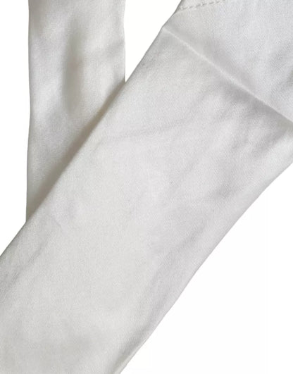 Cravate ajustable Dolce &amp; Gabbana blanche 100 % soie pour homme