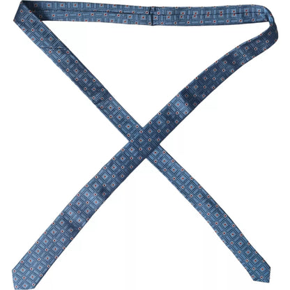 Cravate ajustable pour homme Dolce &amp; Gabbana en 100 % soie à motifs bleus