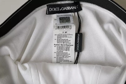 Sous-vêtements Dolce &amp; Gabbana en coton stretch blanc avec logo de marque