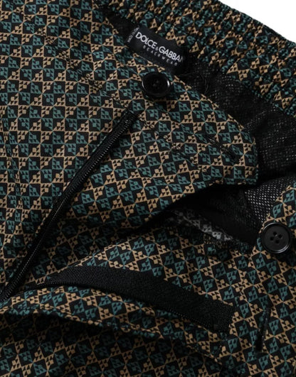 Maillot de bain short de bain à motifs marron Dolce &amp; Gabbana